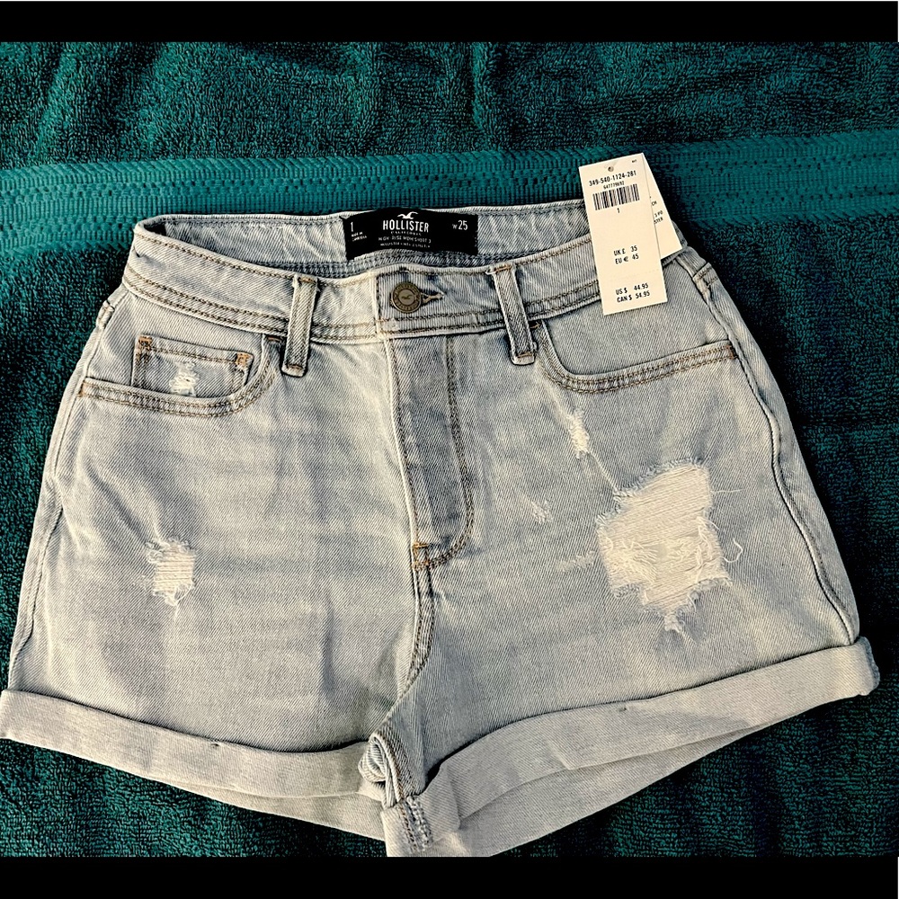 Hollister vintage stretch high rise denim mom shorts
